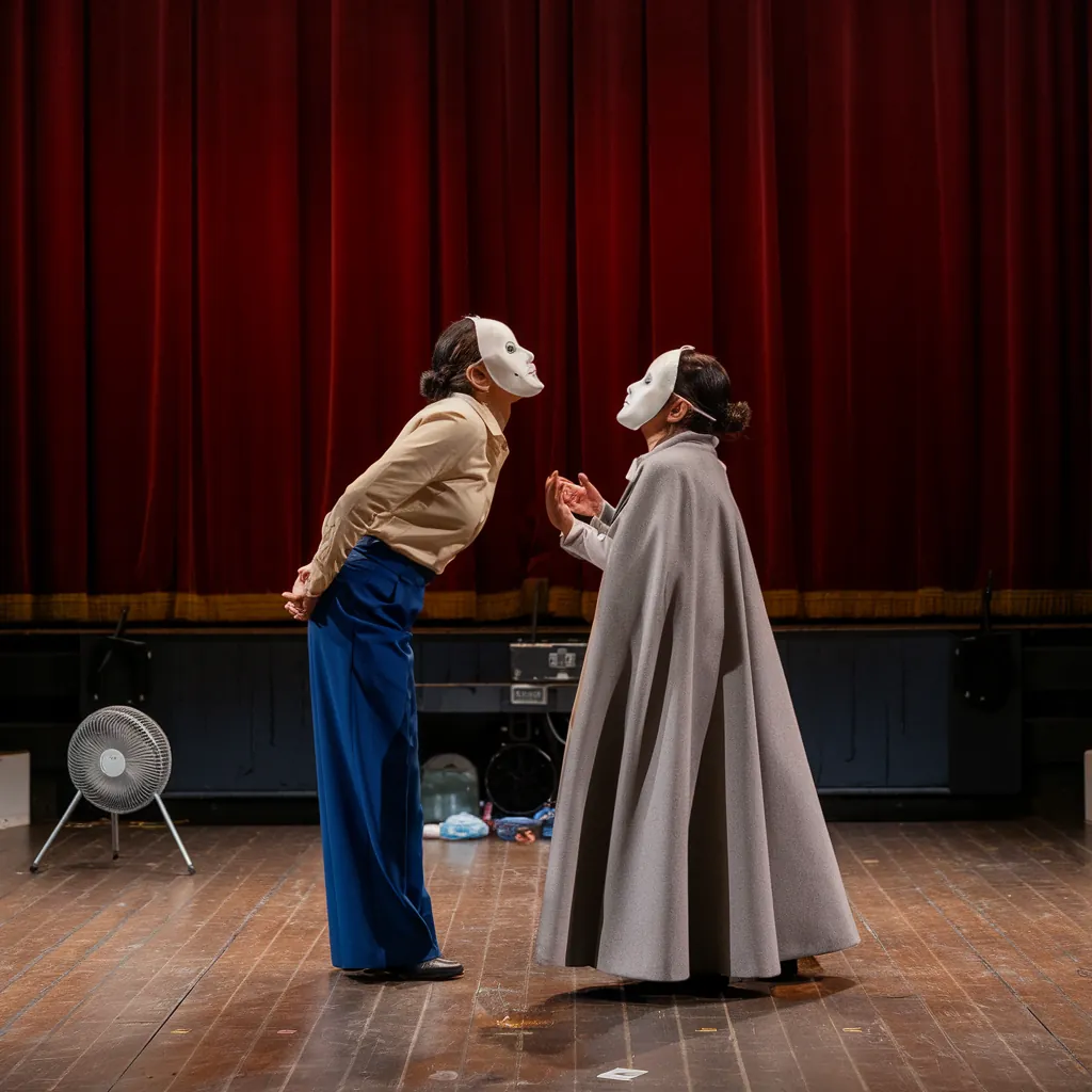 Máscaras expresivas en un taller de teatro de YOMN